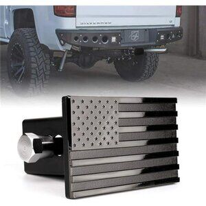 U.S. Flag Metal  2" Inch Tow Rear  Aluminum Trailer Hitch Cover